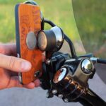 Klock Werks Black Phone GPS Device Mount Left Switch Housing Clamp Harley 96-20