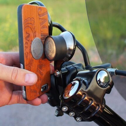 Klock Werks Black Phone GPS Device Mount Left Switch Housing Clamp Harley 96-20