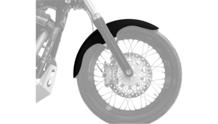 Klock Werks Hugger Klub Front Fender Kit Chrome Block Black 19" Harley FXLR M8
