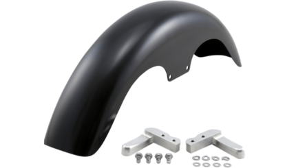 Klock Werks Hugger Klub Front Fender Kit Satin Block Black 19" Harley FXLR M8