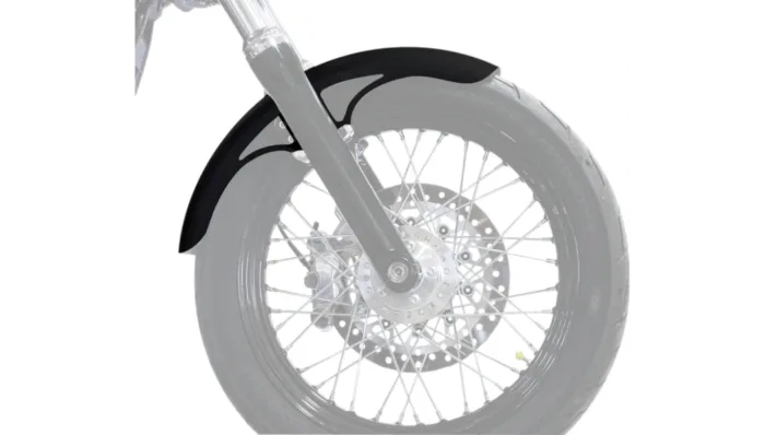 Klock Werks Hugger P-Tom Front Fender Kit Chrome Block Black 19" Harley FXLR M8