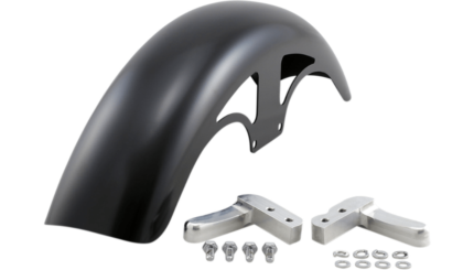 Klock Werks Hugger P-Tom Front Fender Kit Satin Block Black 19" Harley FXLR M8