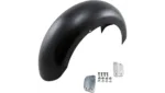 Klock Werks Hugger Slicer Front Fender Kit Satin Block Black 18" Harley FLFB M8