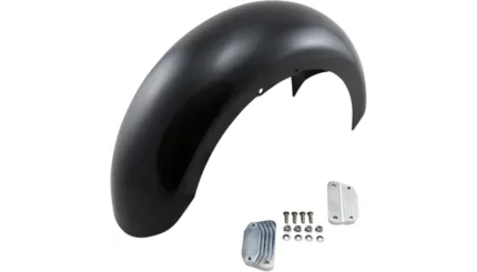 Klock Werks Hugger Slicer Front Fender Kit Satin Block Black 18" Harley FLFB M8