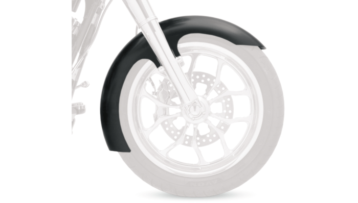 Klock Werks Hugger Slicer Front Fender Kit Satin Block Black 19" Harley FXLR M8