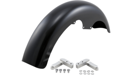 Klock Werks Hugger Taper Leg Front Fender Kit Satin Block Black 19" Harley FXLR
