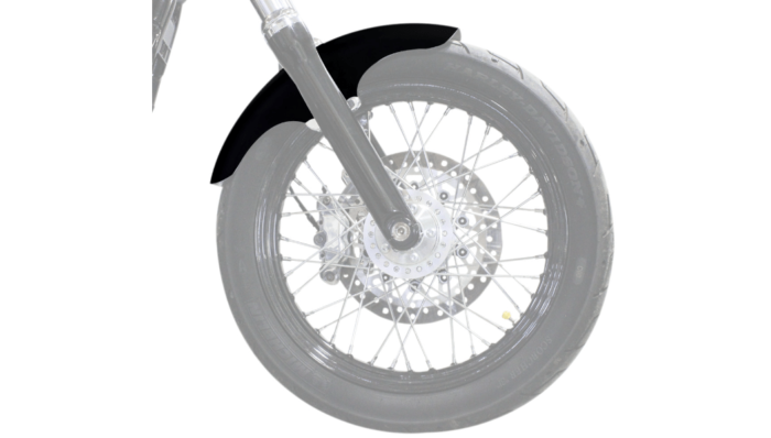 Klock Werks Hugger Top Hat Front Fender Kit Satin Block Black 19" Harley FXLR M8