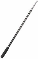 Kuryakyn Black Round Grooved Billet Radio Stereo Antenna Harley Touring 89-2017