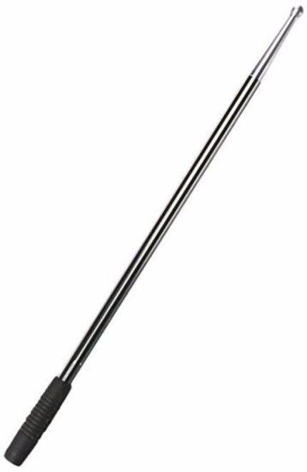 Kuryakyn Black Round Grooved Billet Radio Stereo Antenna Harley Touring 89-2017