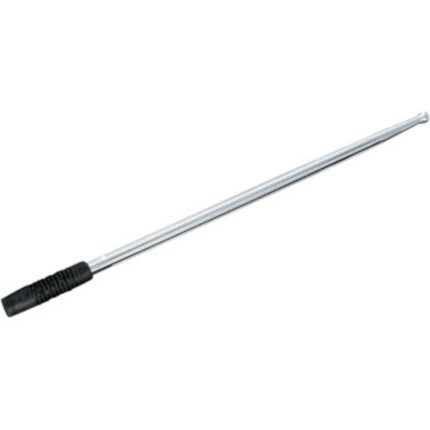 Kuryakyn Chrome Round Grooved Billet Radio Stereo Antenna Harley Touring 89-2017