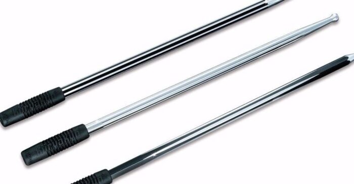 Kuryakyn Chrome Round Grooved Billet Radio Stereo Antenna Harley Touring 89-2017