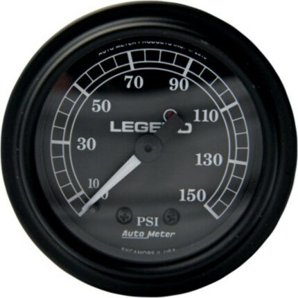 Legend Suspension Black Fairing Mount LED Backlit PSI Air Pressure Gauge Harley