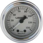 Legend Suspension Silver Fairing Mount LED Backlit PSI Air Pressure Gauge Harley