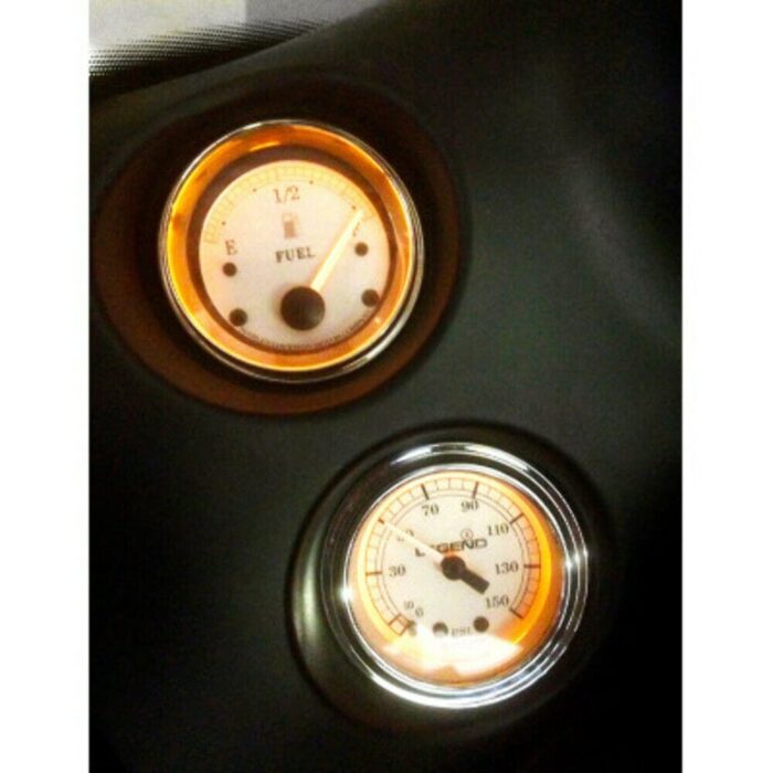 Legend Suspension Titanium Fairing Mount LED Backlit PSI Pressure Gauge Harley