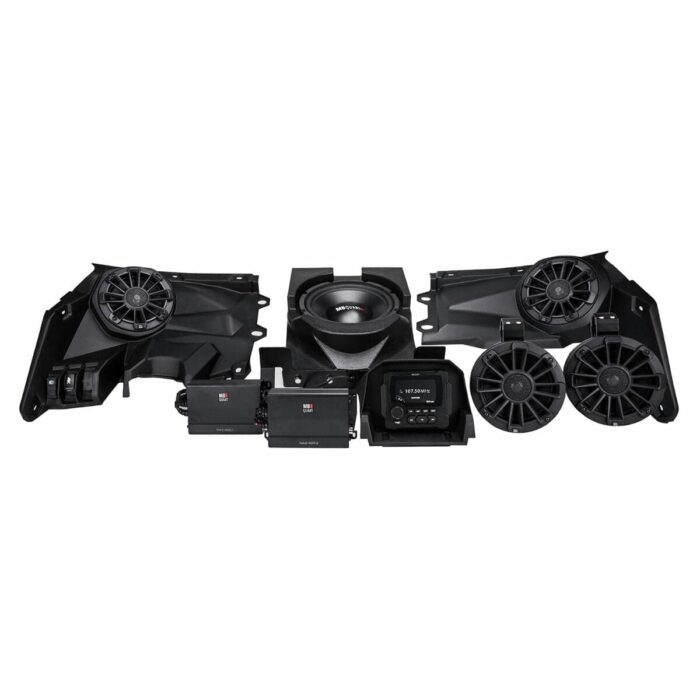MB Quart Stage 5 800W 4 Speakers 2 Amplifiers Audio System Can-Am Maverick 17+