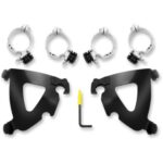 Memphis Shades Road Warrior Fairing Black Mount Kit Harley Softail M8 FXBB 18+
