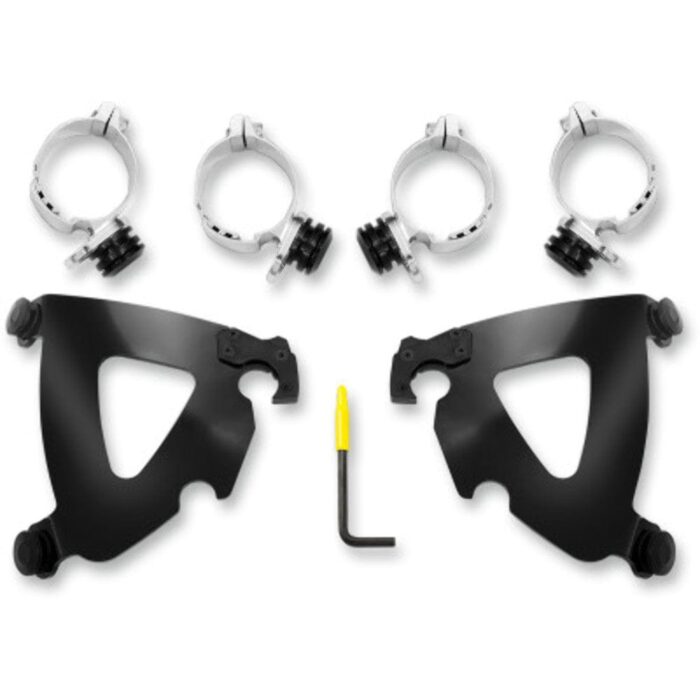 Memphis Shades Road Warrior Fairing Black Mount Kit Harley Softail M8 FXBB 18+
