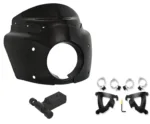 Memphis Shades Road Warrior Fairing Black Mount Kit Harley Softail M8 FXBB 18+