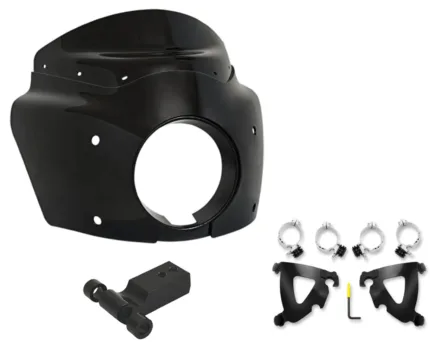 Memphis Shades Road Warrior Fairing Black Mount Kit Harley Softail M8 FXBB 18+