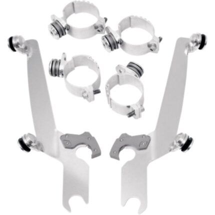 Memphis Shades Sportshield Polished Trigger-Lock Mounting Harley Softail Dyna