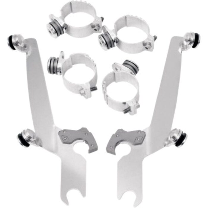 Memphis Shades Sportshield Polished Trigger-Lock Mounting Harley Softail Dyna