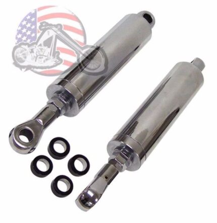 New Chrome Narrow Body Adjustable Lowering Shocks Harley Evolution Softail