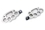 Polished Knuckle Footpeg Set Pair Male Mount Harley Chopper Bobber Custom