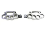 Polished Knuckle Footpeg Set Pair Male Mount Harley Chopper Bobber Custom
