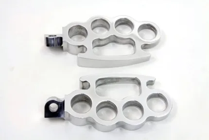 Polished Knuckle Footpeg Set Pair Male Mount Harley Chopper Bobber Custom