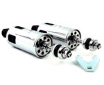 Progressive 422 Chrome Adjustable Rear Lowering Shocks 2000-2017 Harley Softail
