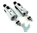 Progressive 422 Chrome Adjustable Rear Lowering Shocks 2000-2017 Harley Softail