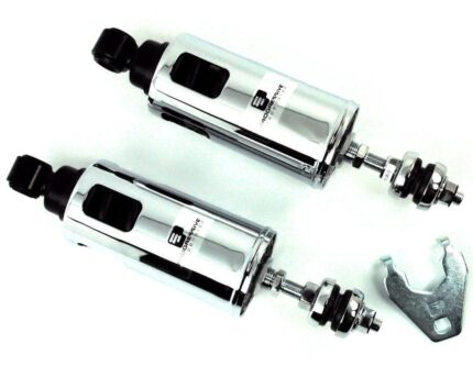Progressive 422 Chrome Adjustable Rear Lowering Shocks 2000-2017 Harley Softail