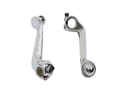 Replica Chrome Mid Control Splined Foot Peg Mounts Harley Ironhead Sportster XL