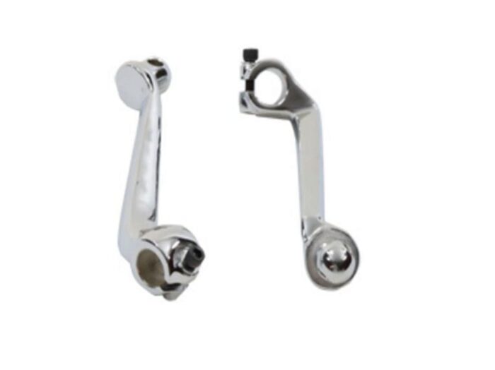 Replica Chrome Mid Control Splined Foot Peg Mounts Harley Ironhead Sportster XL
