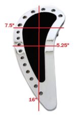 Rider Chrome Half Moon Driver Foot Floor Boards Pair Harley Touring Softail FLST