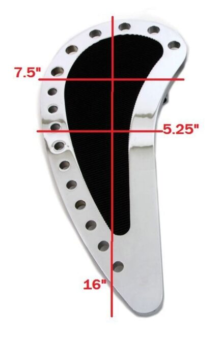 Rider Chrome Half Moon Driver Foot Floor Boards Pair Harley Touring Softail FLST