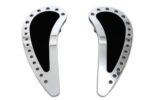Rider Chrome Half Moon Driver Foot Floor Boards Pair Harley Touring Softail FLST