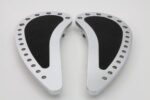 Rider Chrome Half Moon Driver Foot Floor Boards Pair Harley Touring Softail FLST