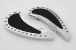Rider Chrome Half Moon Driver Foot Floor Boards Pair Harley Touring Softail FLST