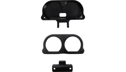 SLYFOX Dual Gauge Mount Black Finish OE Sold Each Hardware Harley Touring 15-22