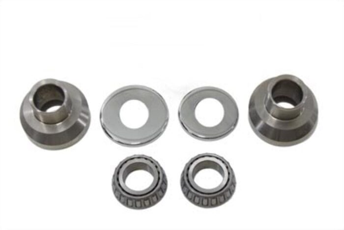Stainless Steel 3 Degree Raked 1" Neck Cups Cup Set Kit Harley Big Twin Chopper