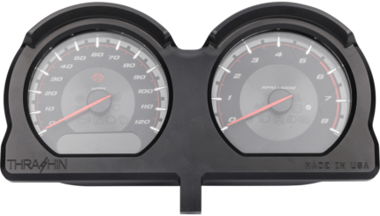 Thrashin Speedometer Gauge Relocation Kit Black CF Aluminum Harley FLRT 2015+