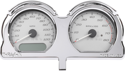 Thrashin Speedometer Gauge Relocation Kit Chrome CF Aluminum Harley FLRT 2015+