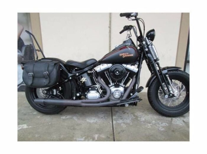 Thunderheader Black 2 Into 1 Header Muffler Exhaust Pipe System Harley Softail