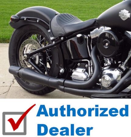 Thunderheader Black 2 Into 1 Header Muffler Exhaust Pipe System Harley Softail