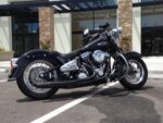 Thunderheader Black 2 Into 1 Pipe Exhaust System Harley Softail FXST FLST 12-17