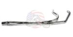 Thunderheader Chrome 2 into 1 Exhaust Pipe w/ Heat shields Harley Touring Bagger