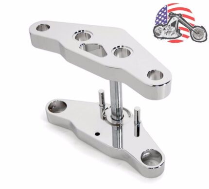 Ultima 5 Degree Raked Chrome Billet Triple Trees Harley Softail FXST 41MM FXDWG