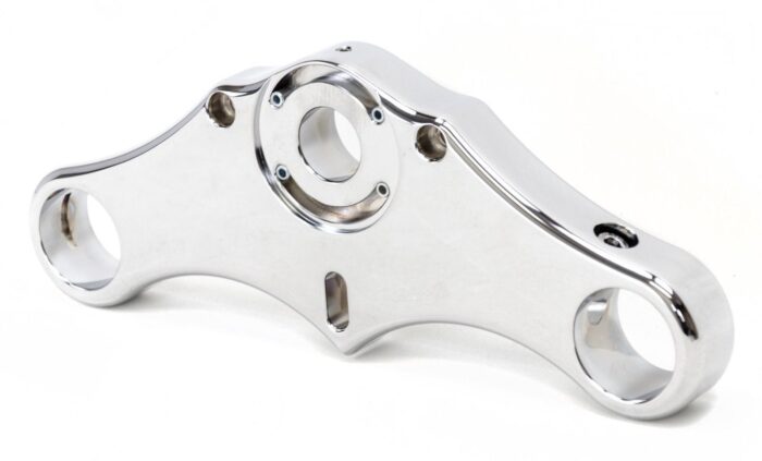 Ultima Zero Rake Chrome Billet Triple Trees Hidden Stem Harley Softail FXST 41MM