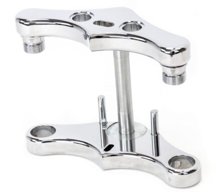 Ultima Zero Rake Chrome Billet Triple Trees Hidden Stem Harley Softail FXST 41MM